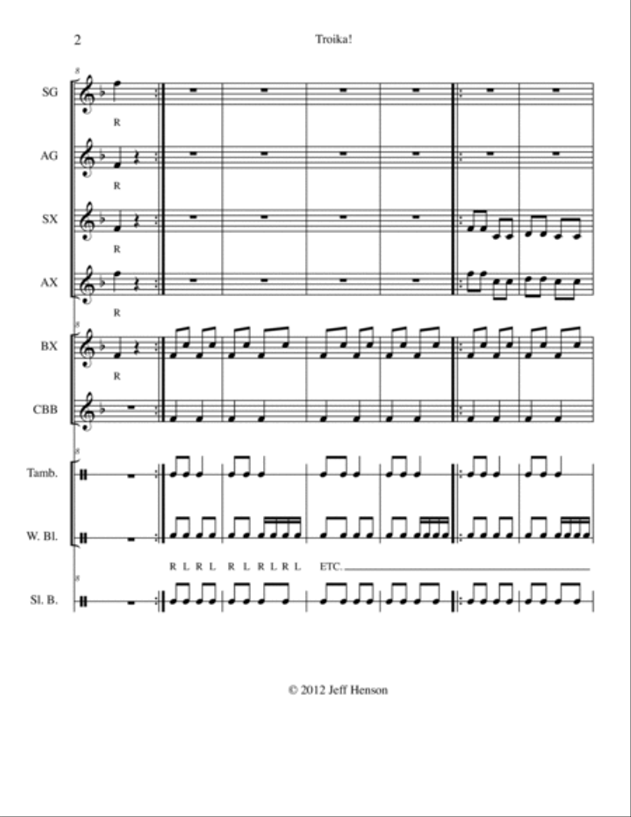 Troika! Orff Instrument scores gallery preview page 4