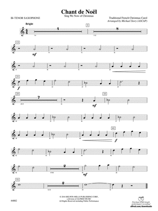 Chant de Noël: B-flat Tenor Saxophone