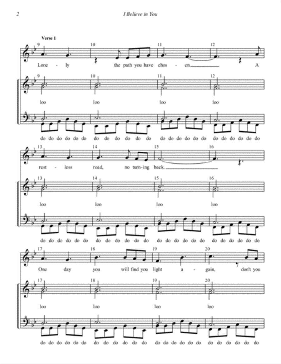 I Believe In You I Believe In You SSAA scores gallery preview page 2
