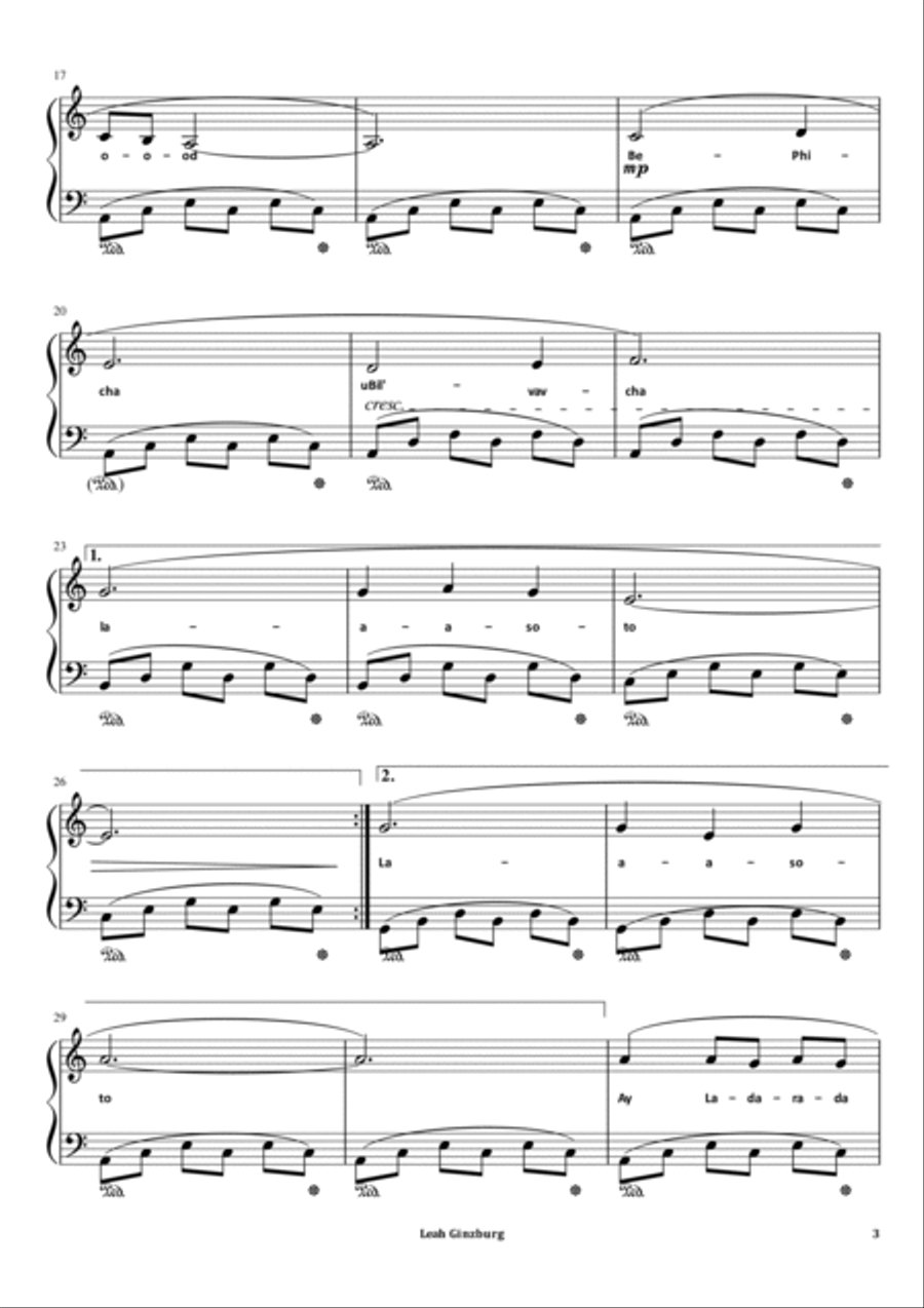 Ki Karov Piano, Vocal, Guitar scores gallery preview page 3