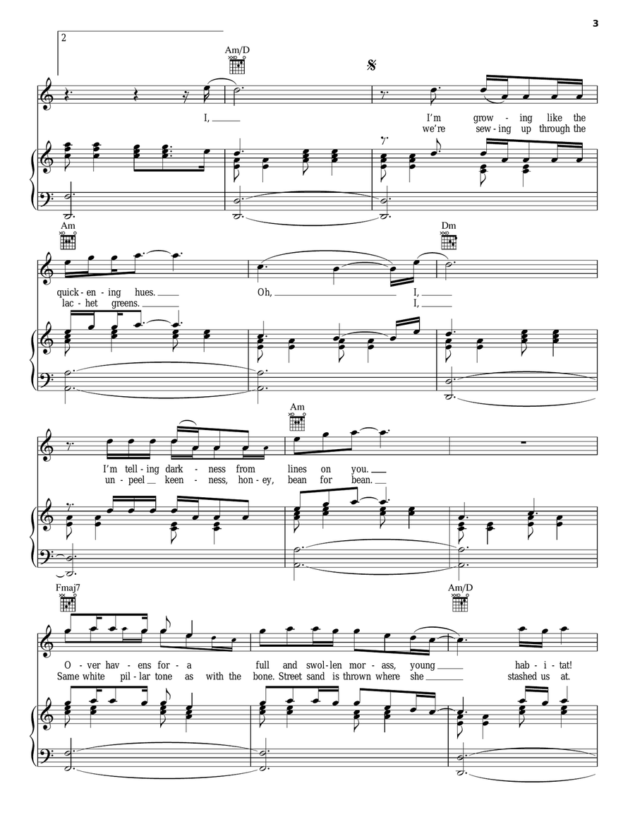 Wash. Piano, Vocal, Guitar scores gallery preview page 3