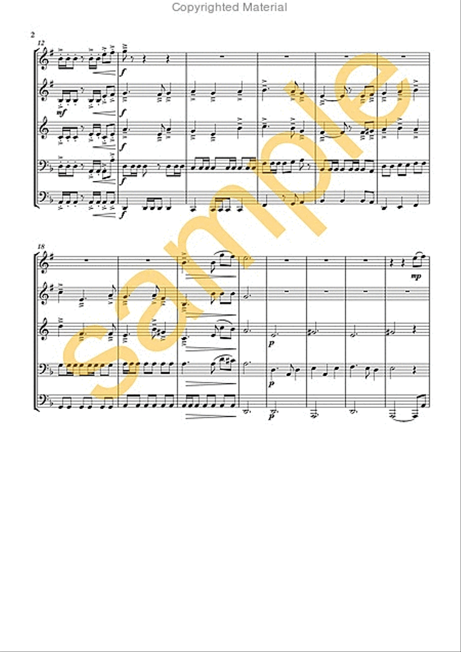 Pirates of the Caribbean Pirates of the Caribbean Brass Quintet scores gallery preview page 3