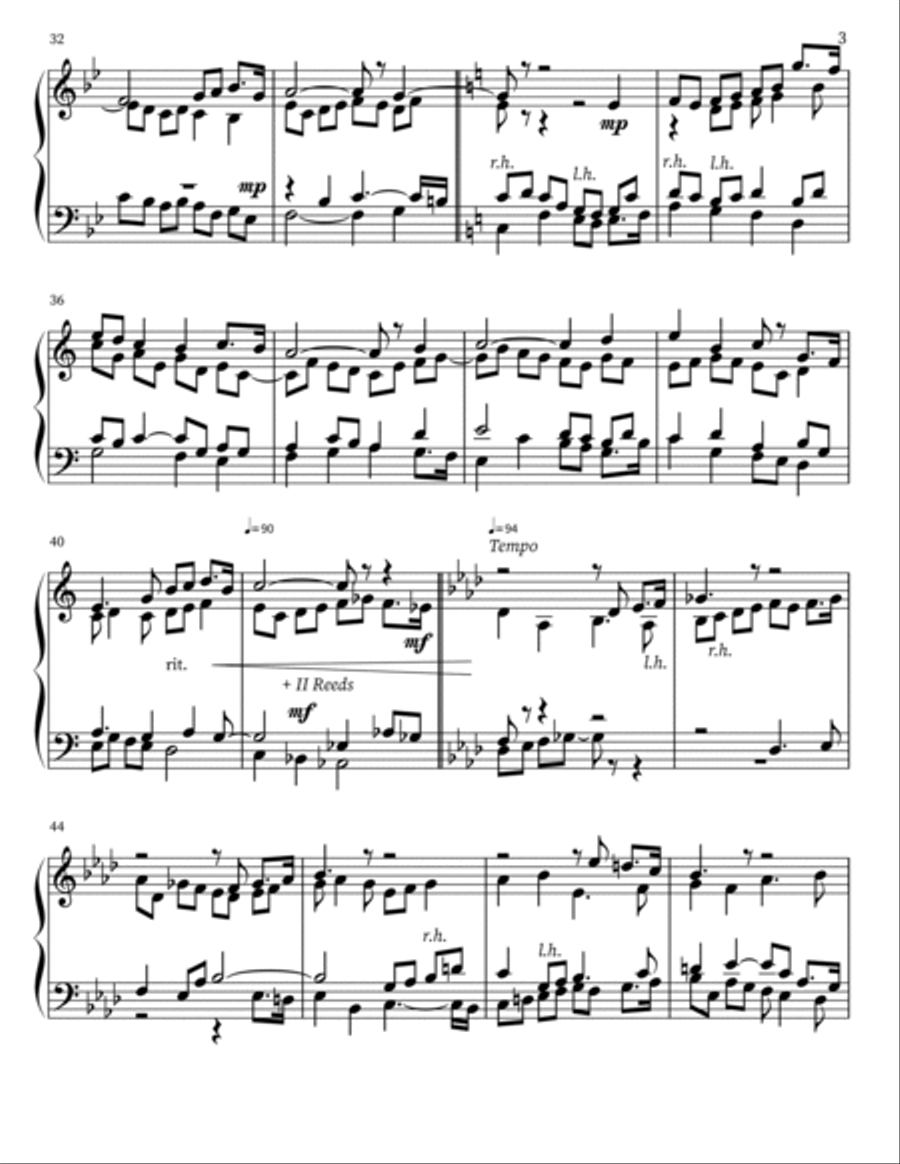 Processional March in Eb Major for Organ Organ Solo scores gallery preview page 3