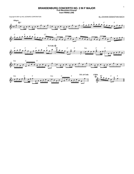 Brandenburg Concerto No. 2 in F Major, First Movement Excerpt
