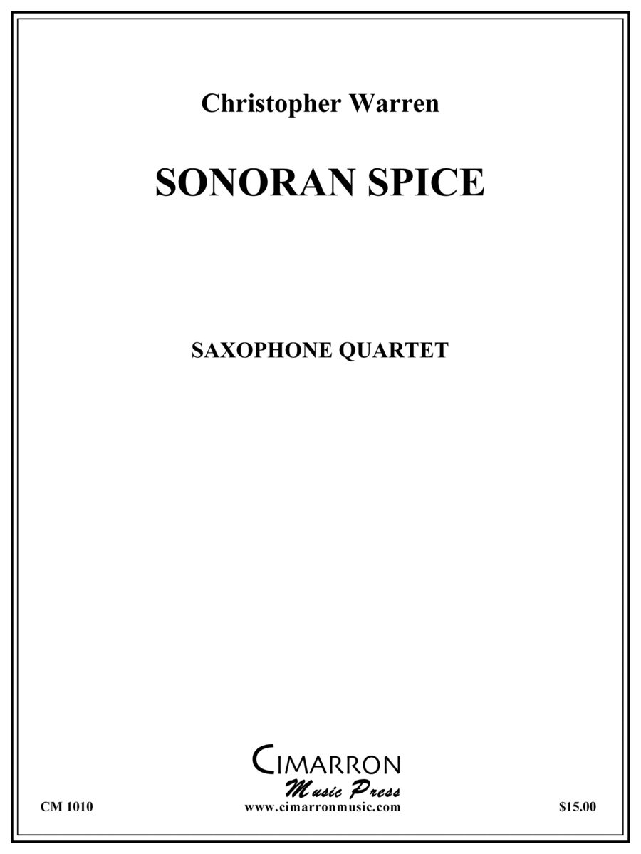 Sonoran Spice Sonoran Spice Saxophone Quartet scores gallery preview page 1