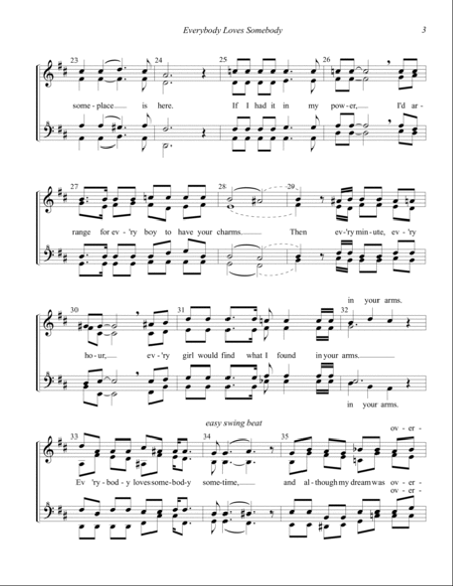 Everybody Loves Somebody Everybody Loves Somebody SSAA scores gallery preview page 3