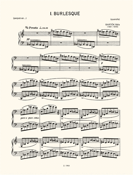 Drei Burlesken op. 8-c für Klavier