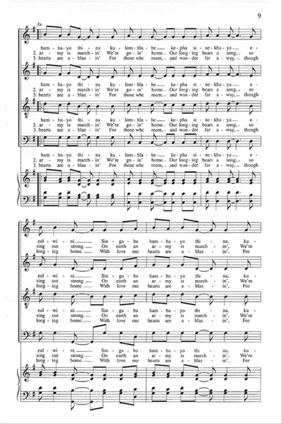 South African Praises (Medley) 4-Part scores gallery preview page 8