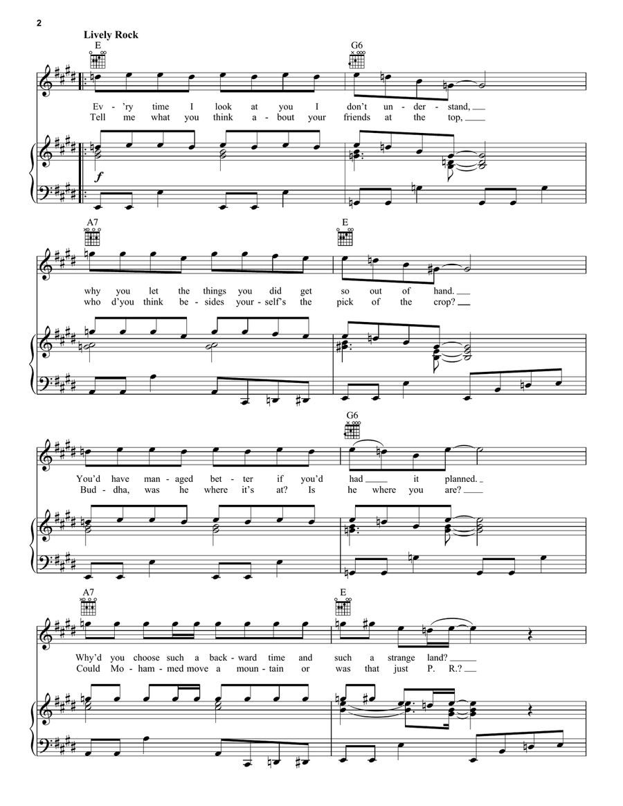 Superstar (from Jesus Christ Superstar) Piano, Vocal, Guitar scores gallery preview page 2