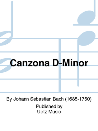 Book cover for Canzona d-moll