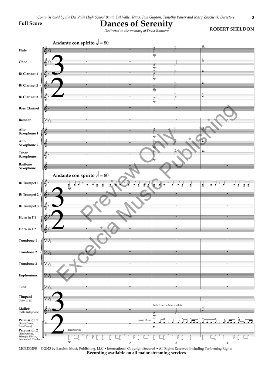 Dances of Serenity Dances of Serenity Concert Band scores gallery preview page 4