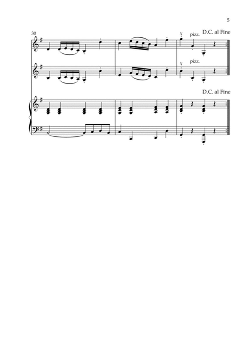 Gavotte (Rosine, ou L'épouse abandonnée) - arr. for 2 Violins & Piano ("I'll Second This" Series) image number null