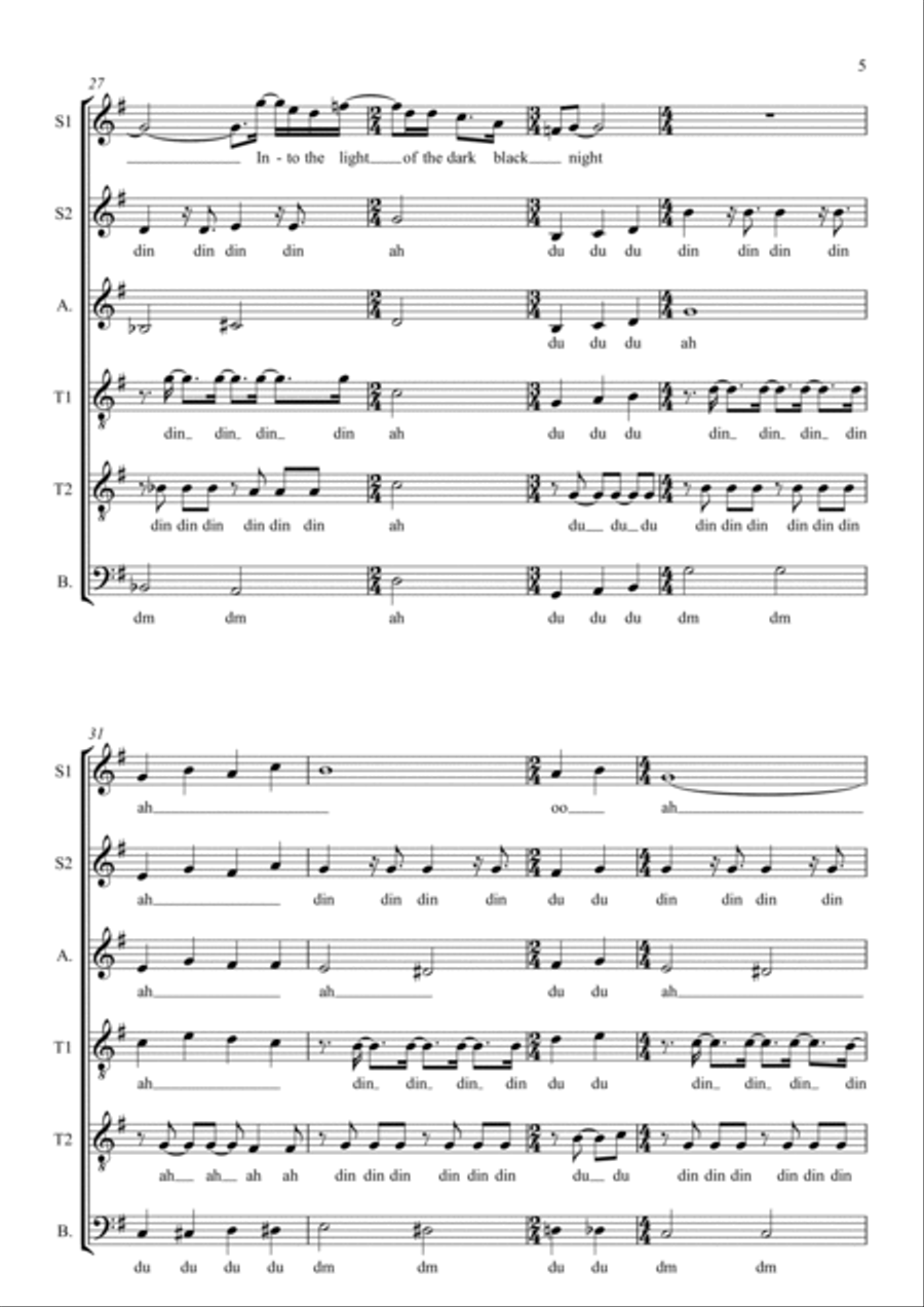 Blackbird A Cappella scores gallery preview page 5