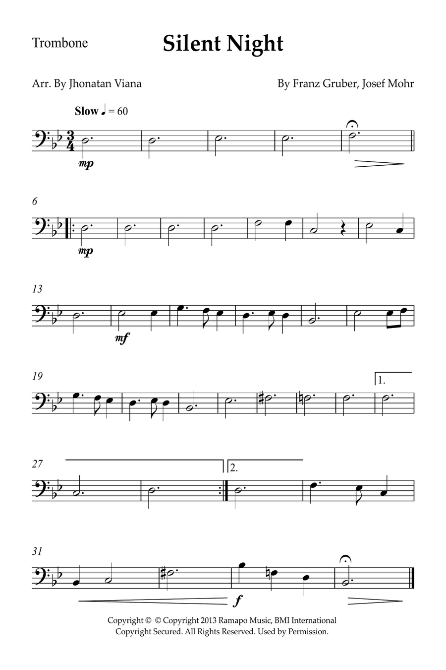 Silent Night Small Ensemble scores gallery preview page 6
