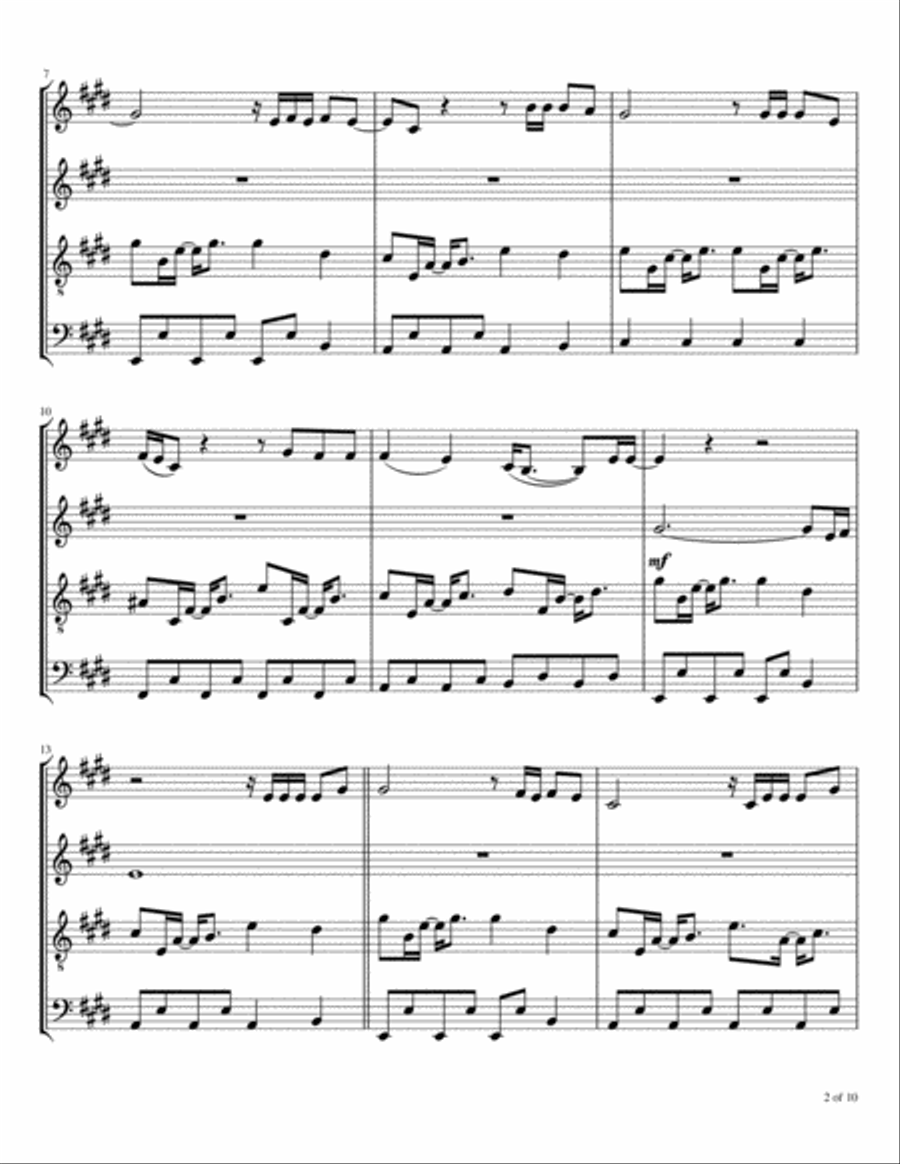 Leaving Heaven Woodwind Quartet scores gallery preview page 3
