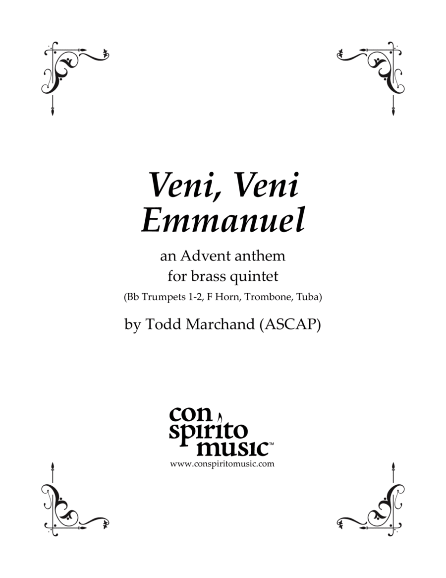 Veni, Veni Emmanuel - an Advent anthem for brass Horn scores gallery preview page 1
