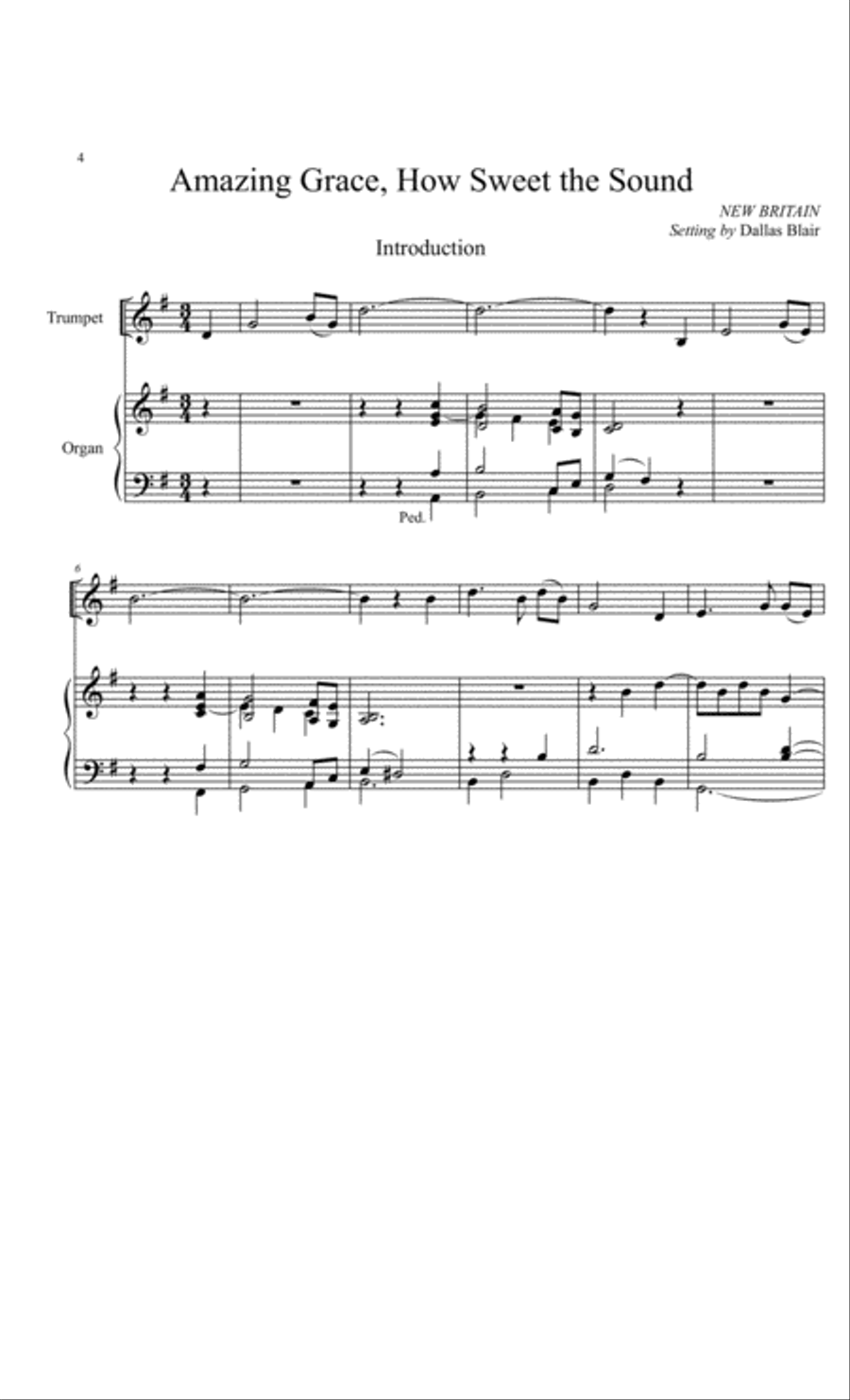 Hymn Introductions and Descants for Trumpet and Organ, Set 4: General Trumpet scores gallery preview page 3
