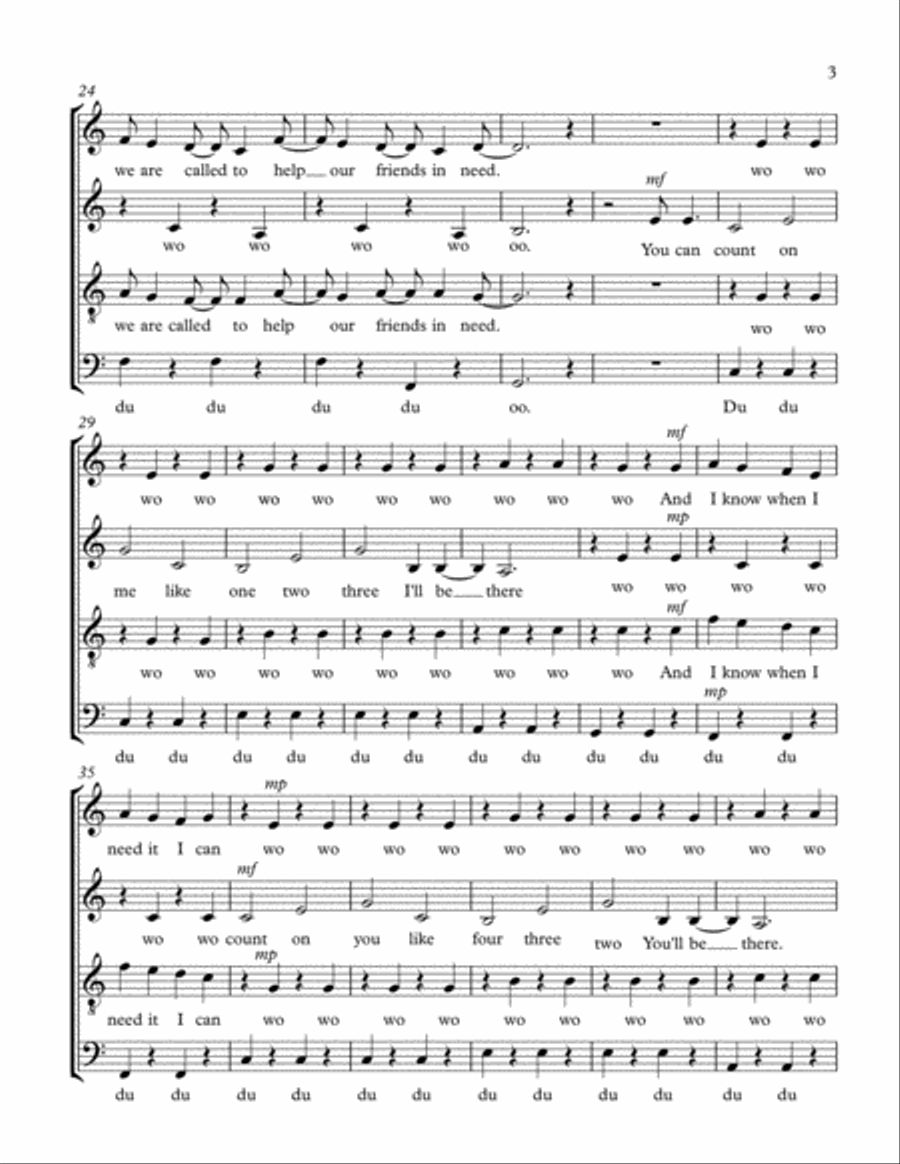 Count On Me 4-Part scores gallery preview page 3