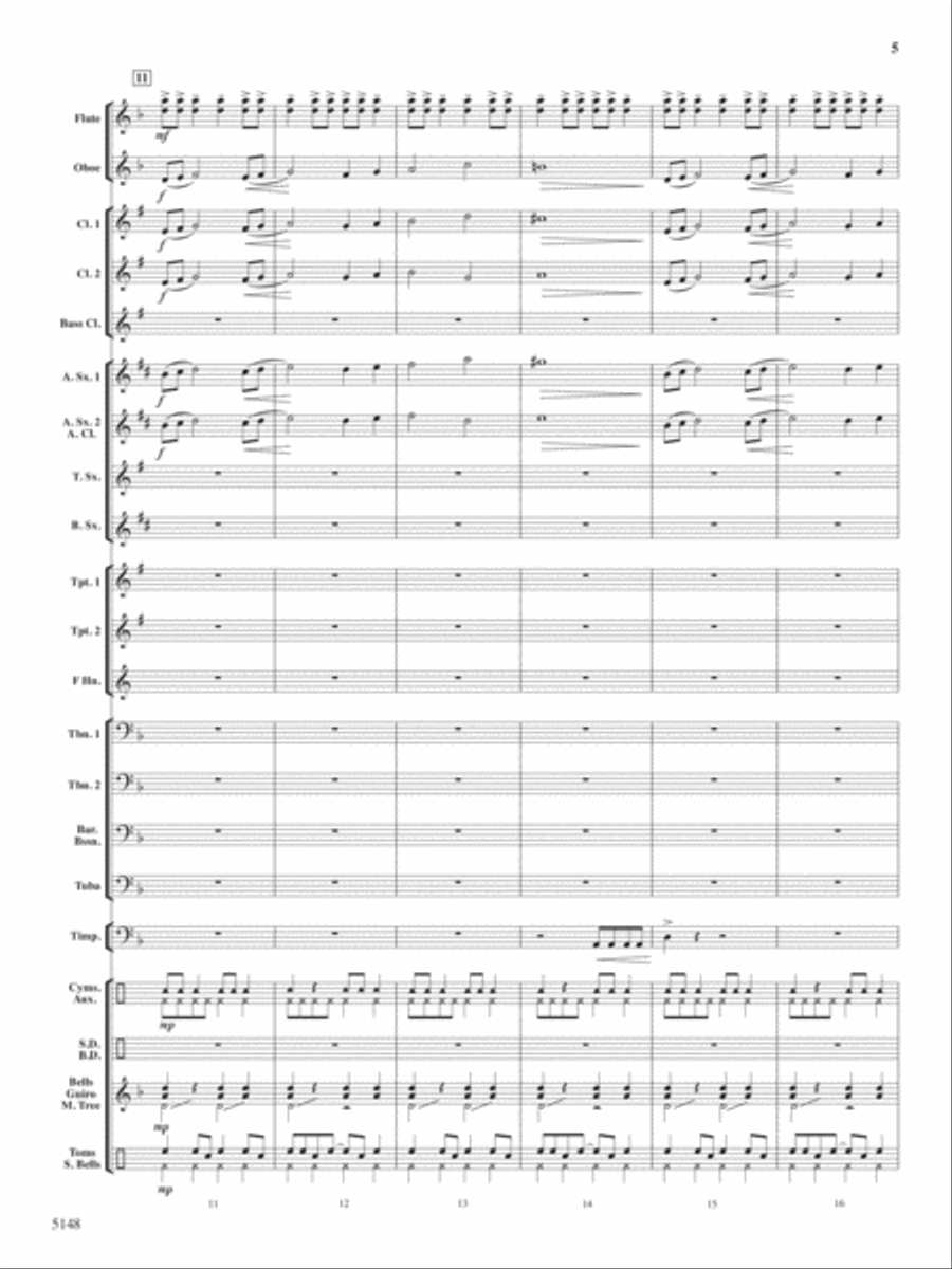 Fire Dance Concert Band scores gallery preview page 4