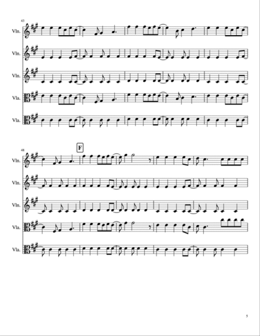 Viva La Vida String Trio scores gallery preview page 5