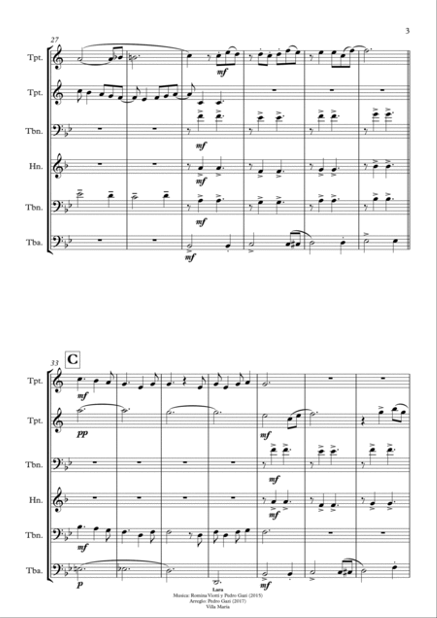 Lara Lara Large Ensemble scores gallery preview page 3