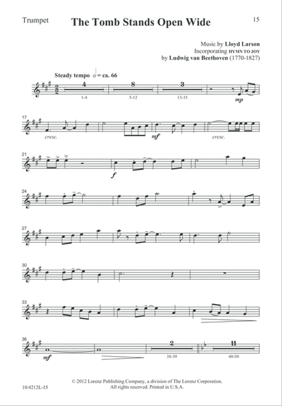The Tomb Stands Open Wide 3-Part scores gallery preview page 15