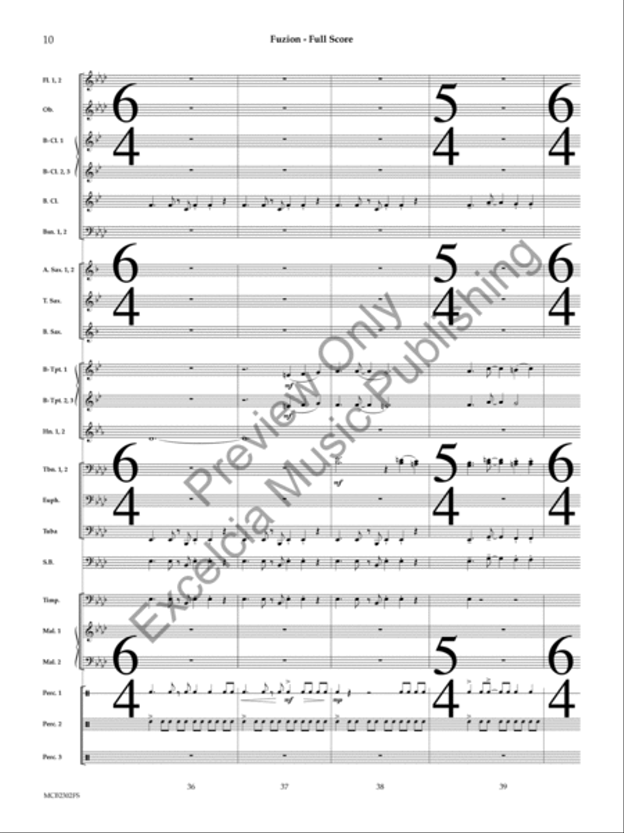 Fuzion (Score) Concert Band scores gallery preview page 11