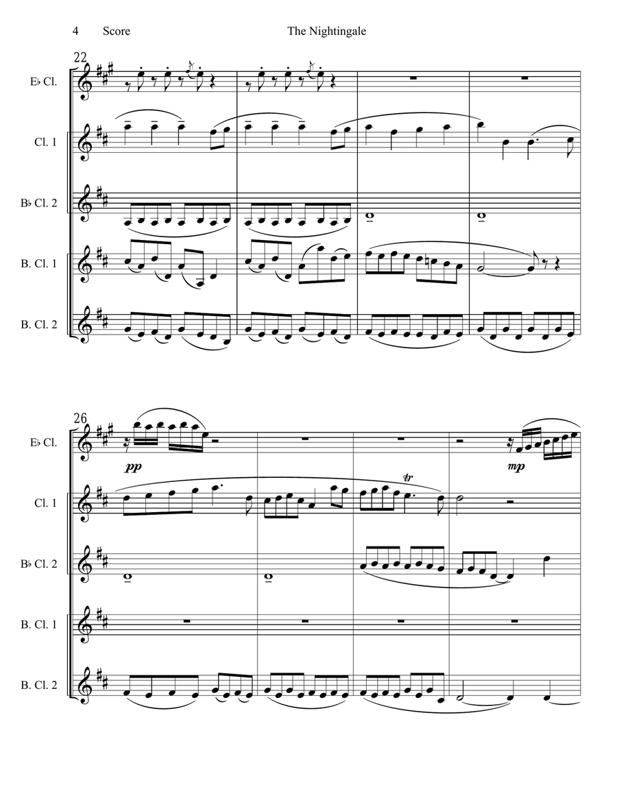 Gli Uccelli Gli Uccelli Woodwind Ensemble scores gallery preview page 5