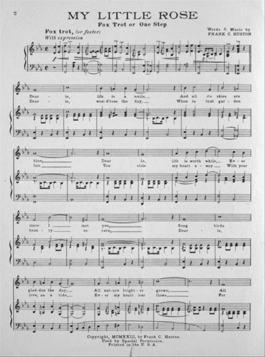 My Little Rose. Fox Trot or One Step Voice scores gallery preview page 2