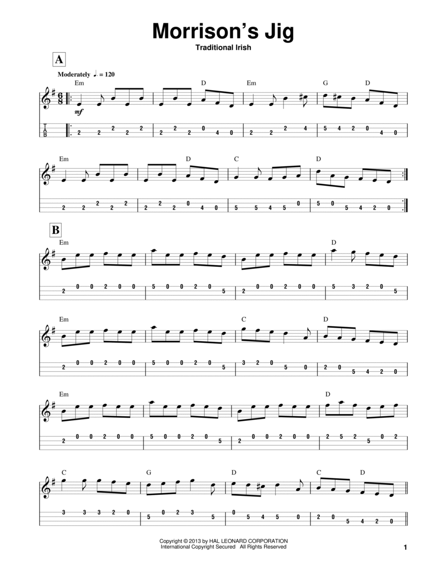 Morrison's Jig Mandolin scores gallery preview page 1