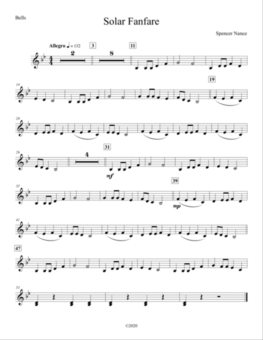 Solar Fanfare Solar Fanfare Concert Band scores gallery preview page 5