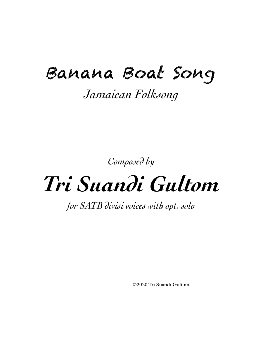 Day-o (the Banana Boat Song) 4-Part scores gallery preview page 1