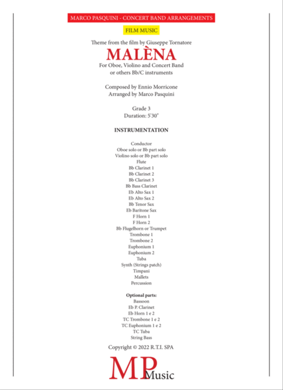 Malena Concert Band scores gallery preview page 2