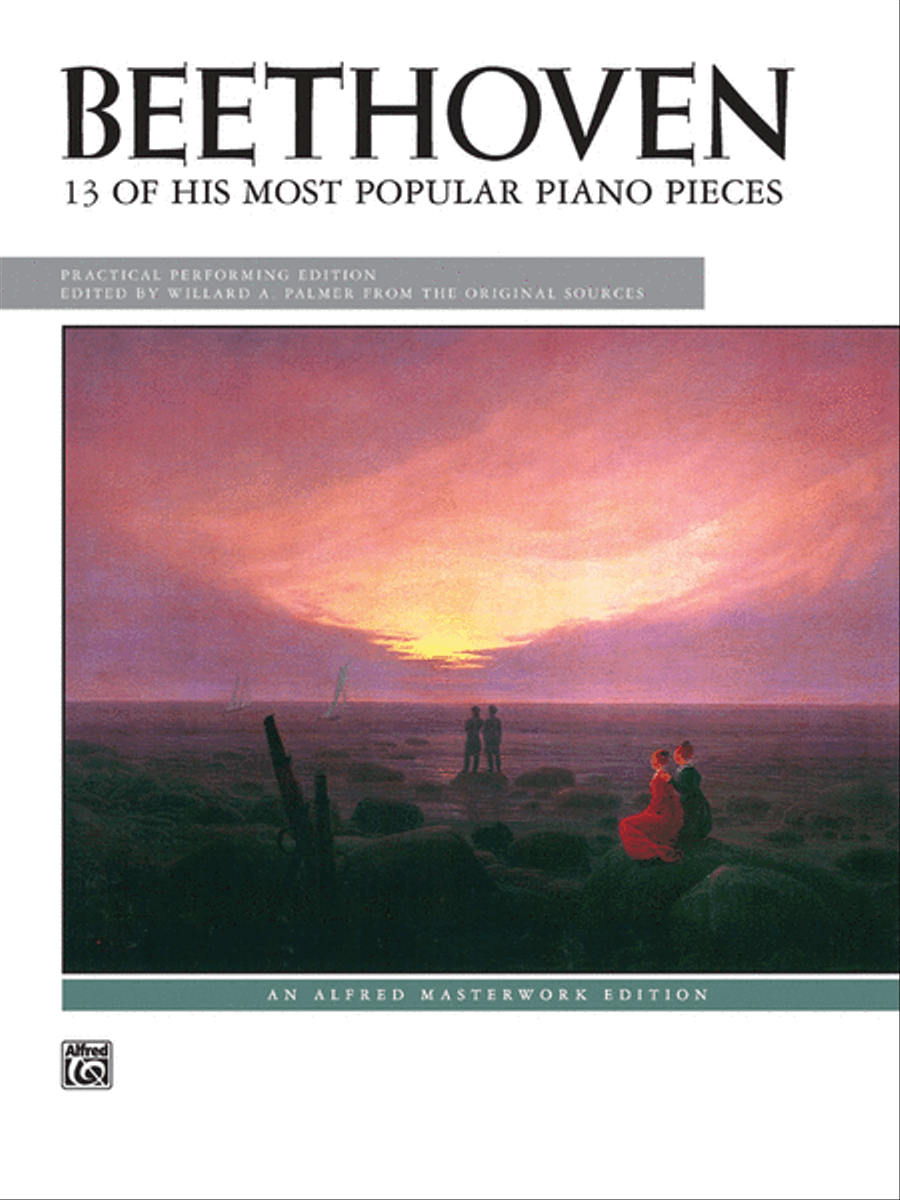 Beethoven -- 13 of His Most Popular Piano Pieces Piano Solo scores gallery preview page 1