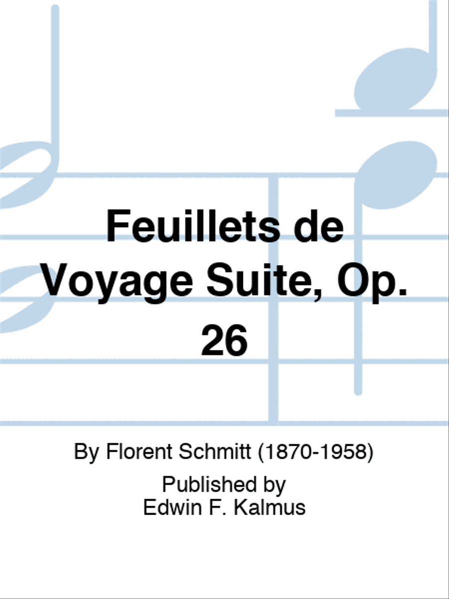 Feuillets de Voyage Suite, Op. 26 Score scores gallery preview page 1