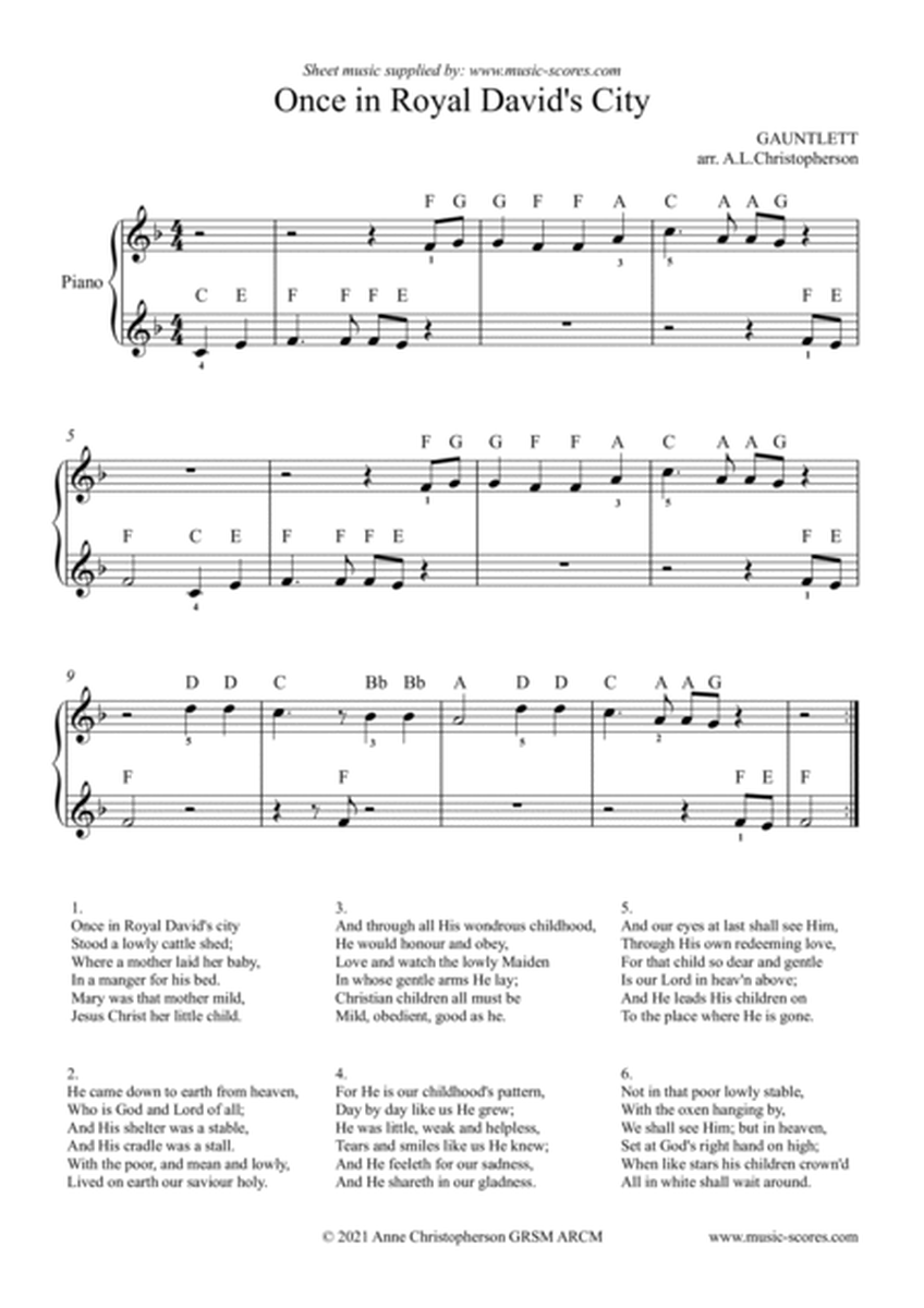 Christmas Carols - 9 Carols for Easy Piano with note names image number null