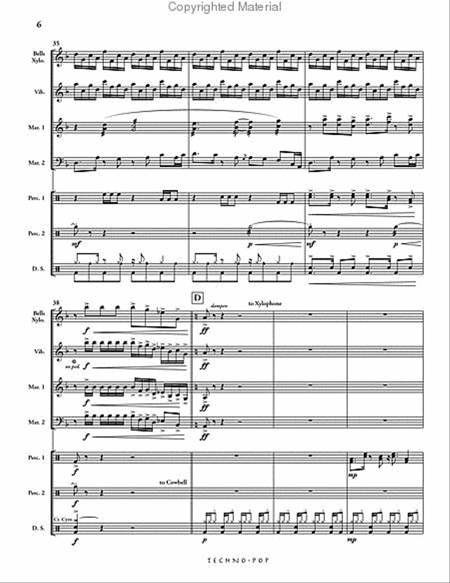 Techno-Pop Percussion Ensemble scores gallery preview page 7