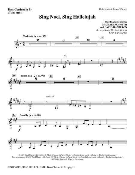 Sing Noel, Sing Hallelujah - Bass Clarinet (sub. Tuba)
