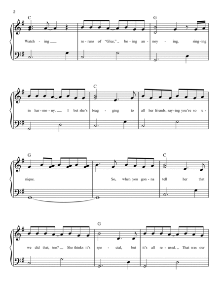deja vu by Olivia Rodrigo Easy Piano - Digital Sheet Music