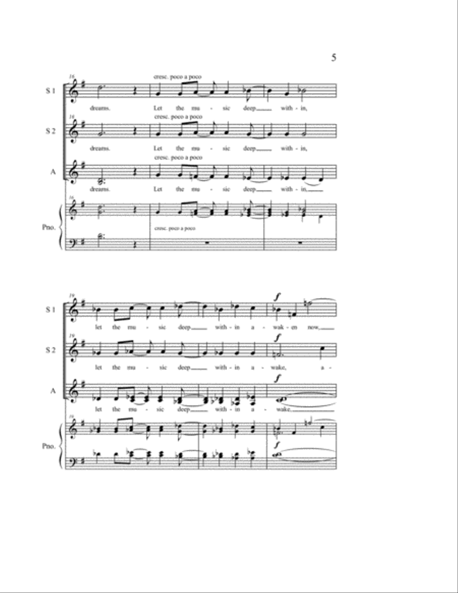 Awake My Heart to Sing SSA scores gallery preview page 4