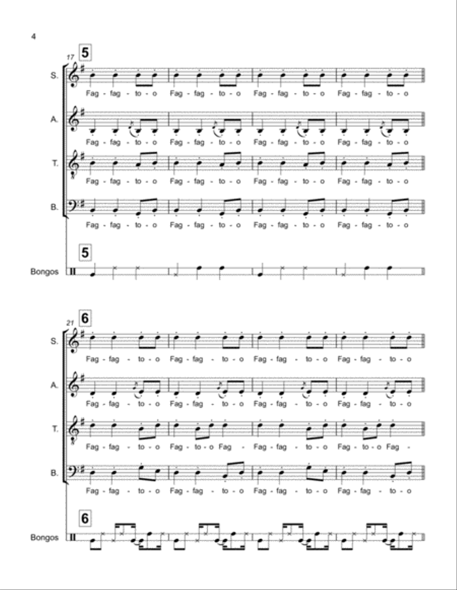 Fagfagto Variations Fagfagto Variations 4-Part scores gallery preview page 4