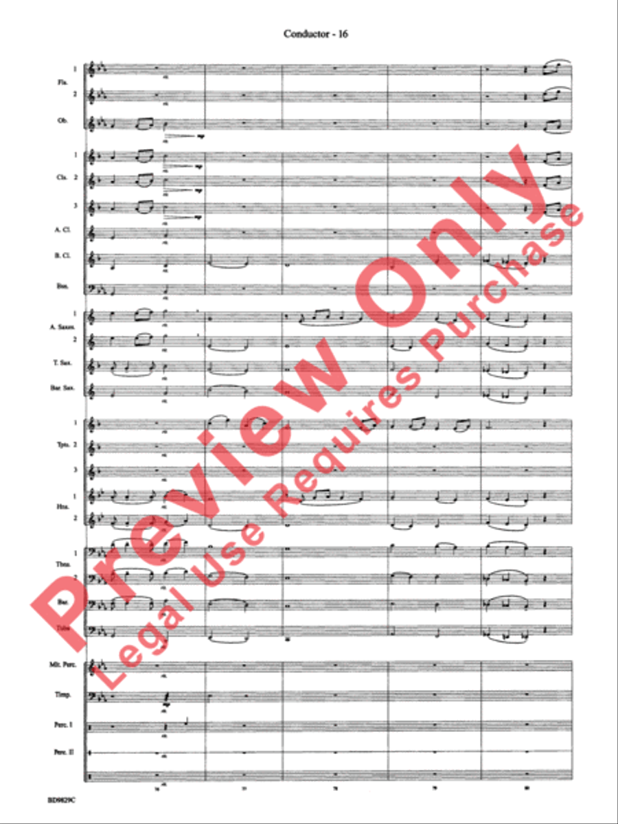 Christmas Winds (Overture) Concert Band scores gallery preview page 18