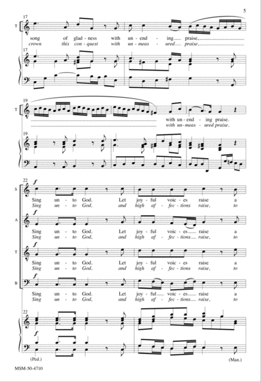 Sing unto God from Judas Maccabaeus 4-Part scores gallery preview page 4