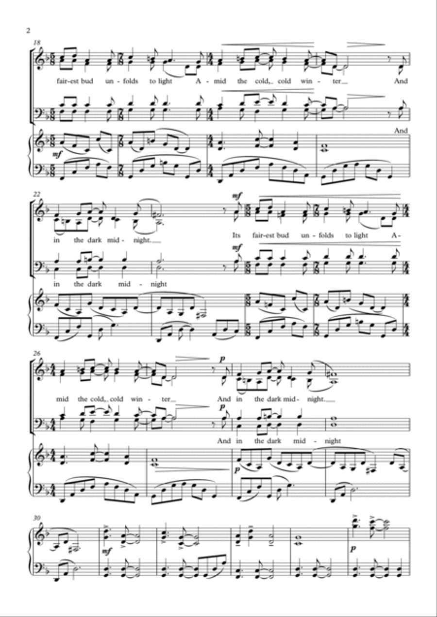 A Spotless Rose 4-Part scores gallery preview page 2