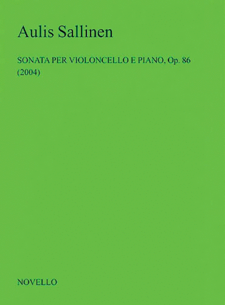 Aulis Sallinen: Sonata Per Violoncello E Piano Op.86