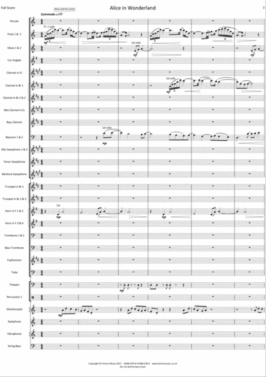 Alice in Wonderland Set of Parts scores gallery preview page 3