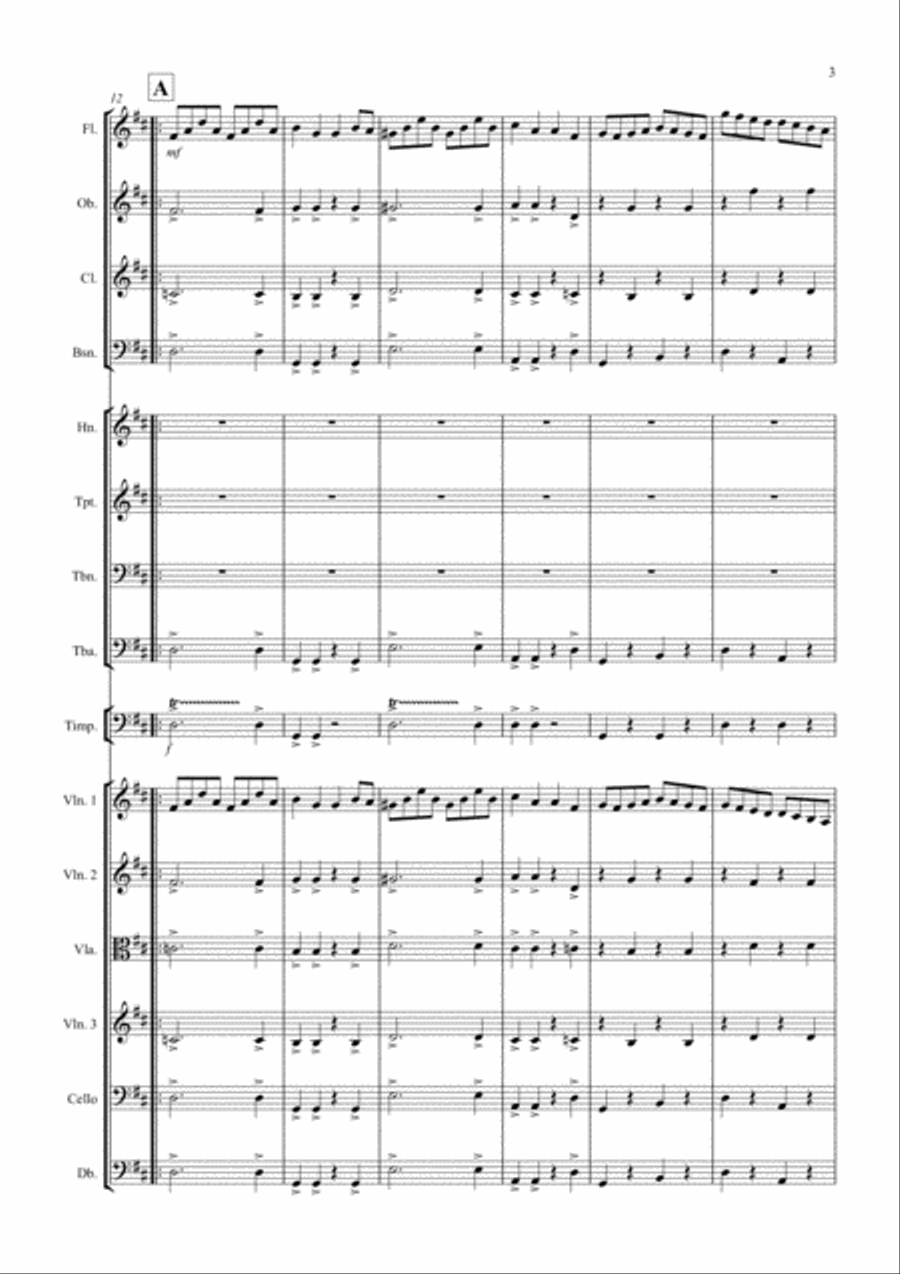 Sailor's Hornpipe for School Orchestra Full Orchestra scores gallery preview page 3