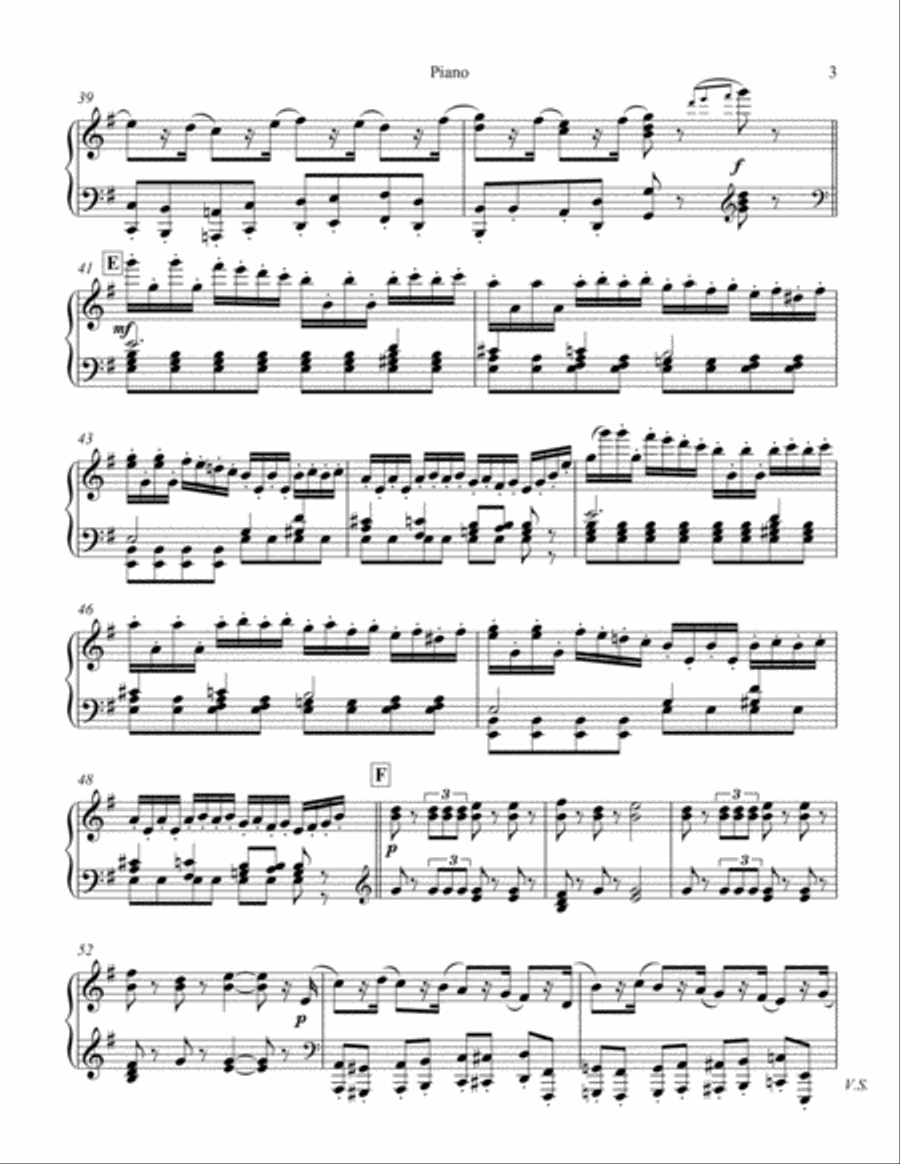 Nutcracker Ballet - March for Strings and Piano - Set of 6 Parts Piano Quintet scores gallery preview page 3