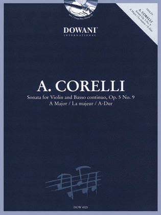 Book cover for Corelli: Sonata, Op. 5, No 9 in A Major