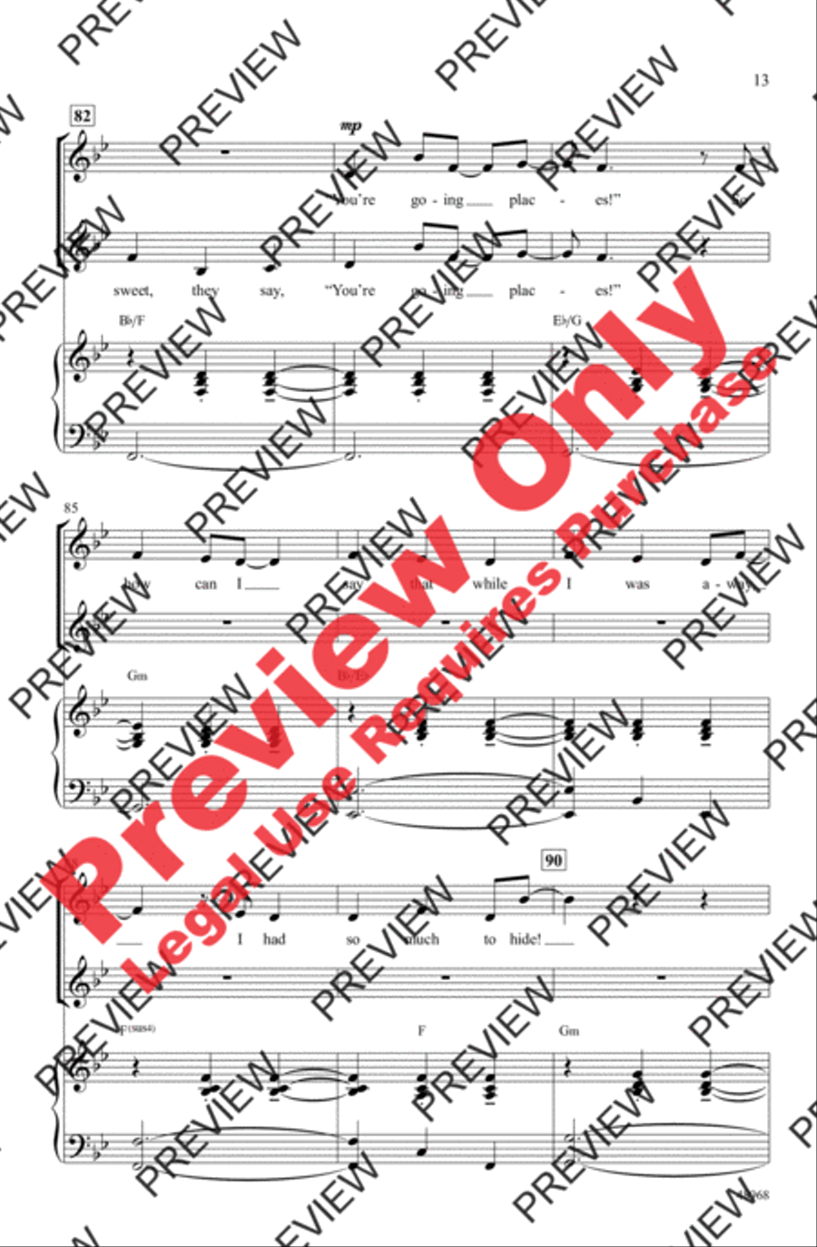 In the Heights (Choral Highlights) 2-Part scores gallery preview page 13